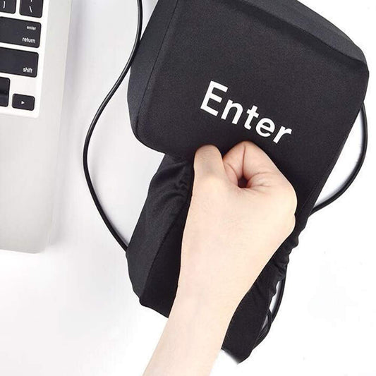 Tecla gigante Enter – Cojín antiestrés con función Enter real