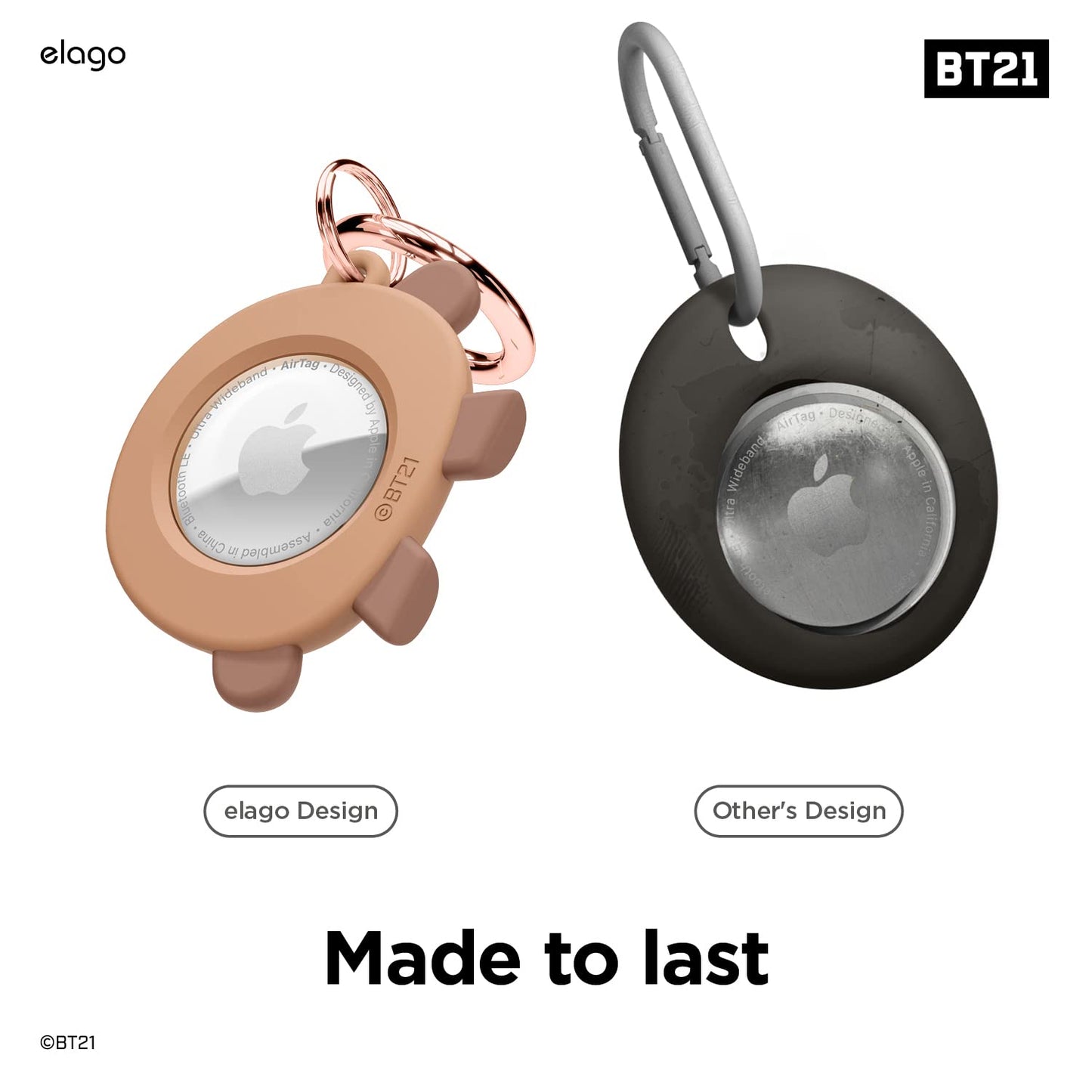 Funda AirTag Tata – Diseño BT21 en silicona premium