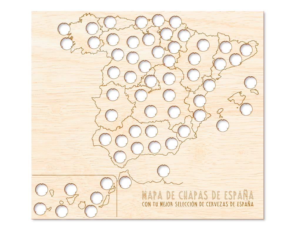 Mapa de España para chapas – Brinda por cada rincón