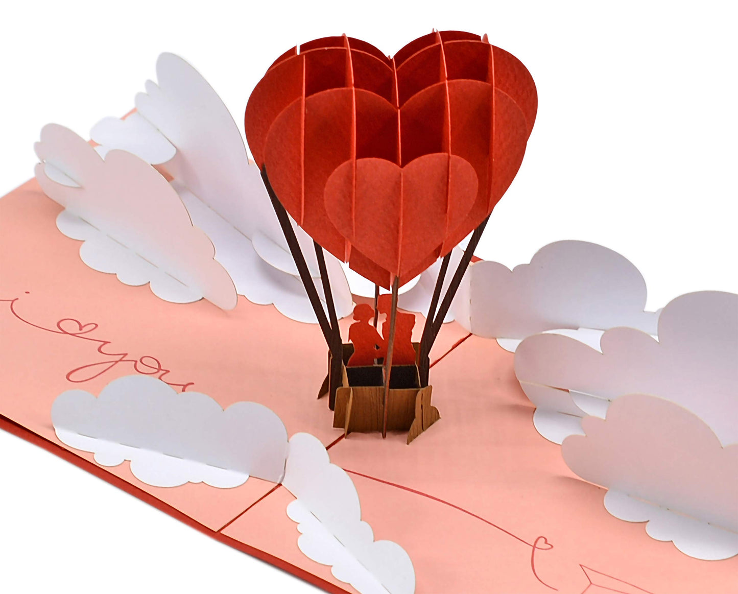 Tarjeta globo 3D – Subidón de amor en papel