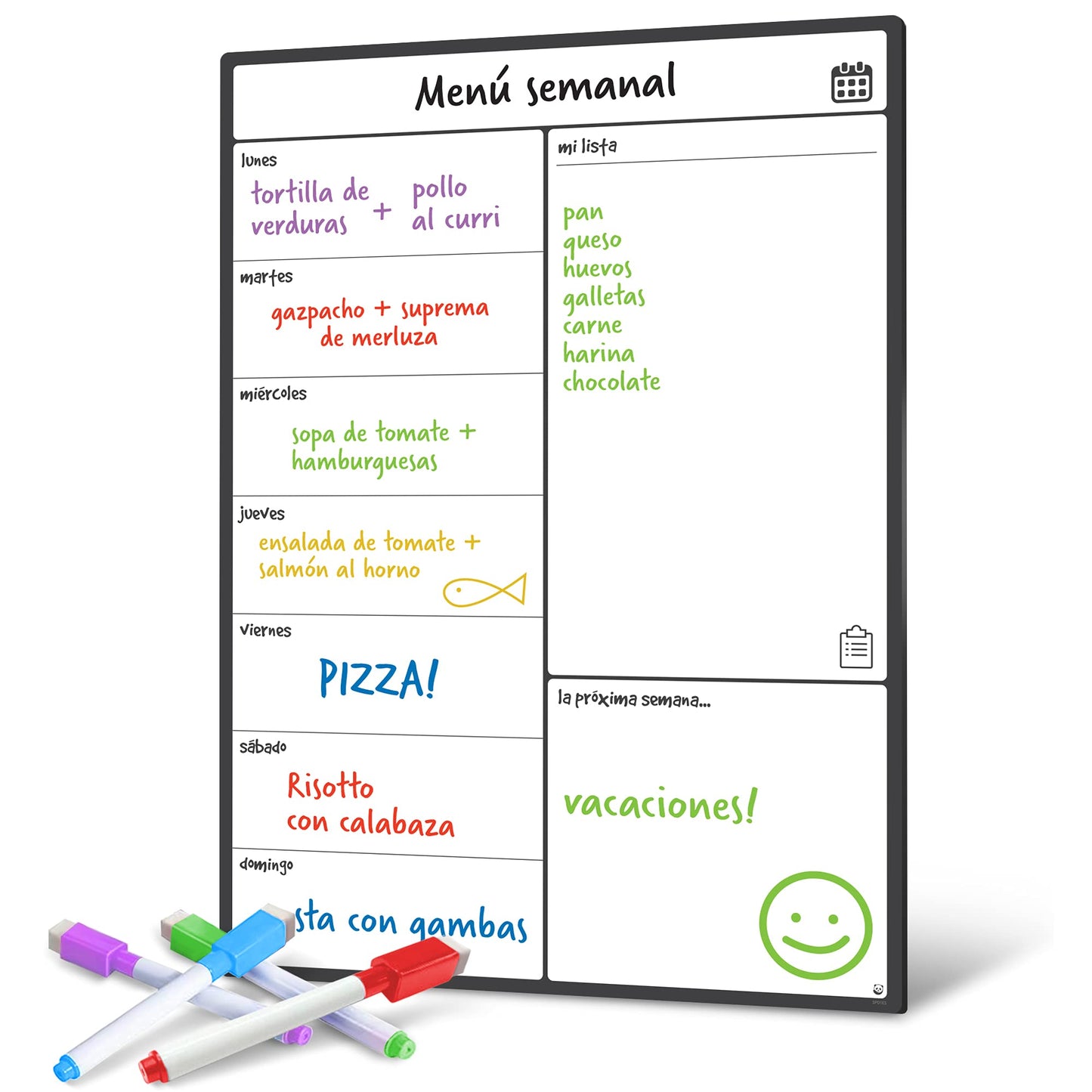 Planner de comidas para nevera – ¡Cocina organizada, vida feliz!