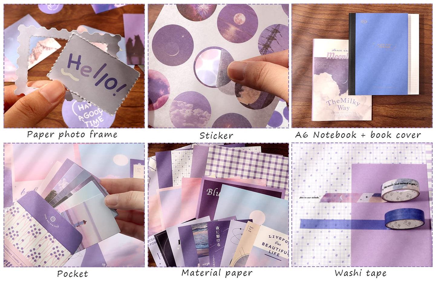 Kit scrapbook estético – 351 piezas de pura inspiración