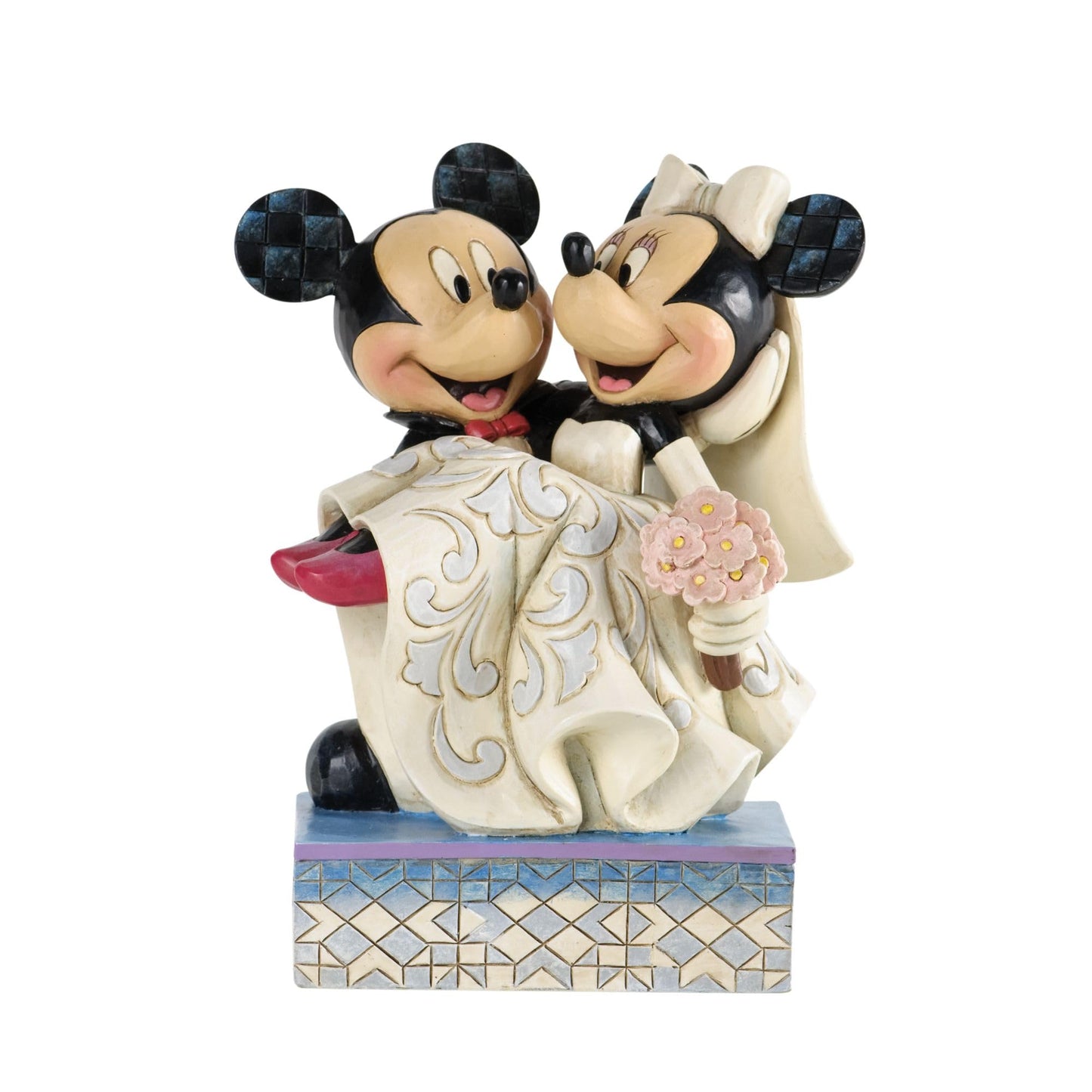 Figura Mickey y Minnie – Amor que navega en madera