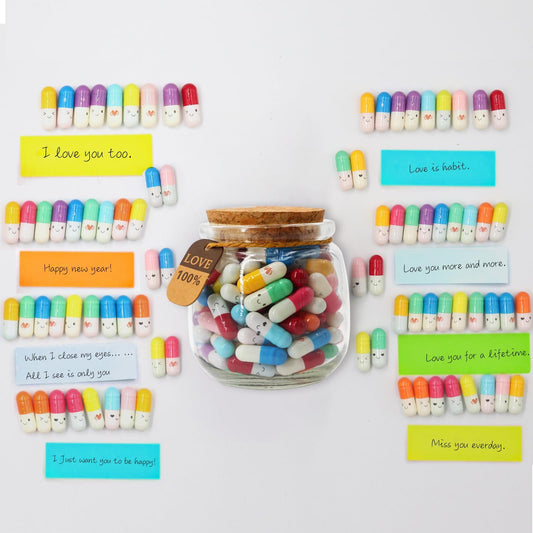Tarro cápsulas con mensaje – Una dosis diaria de cariño