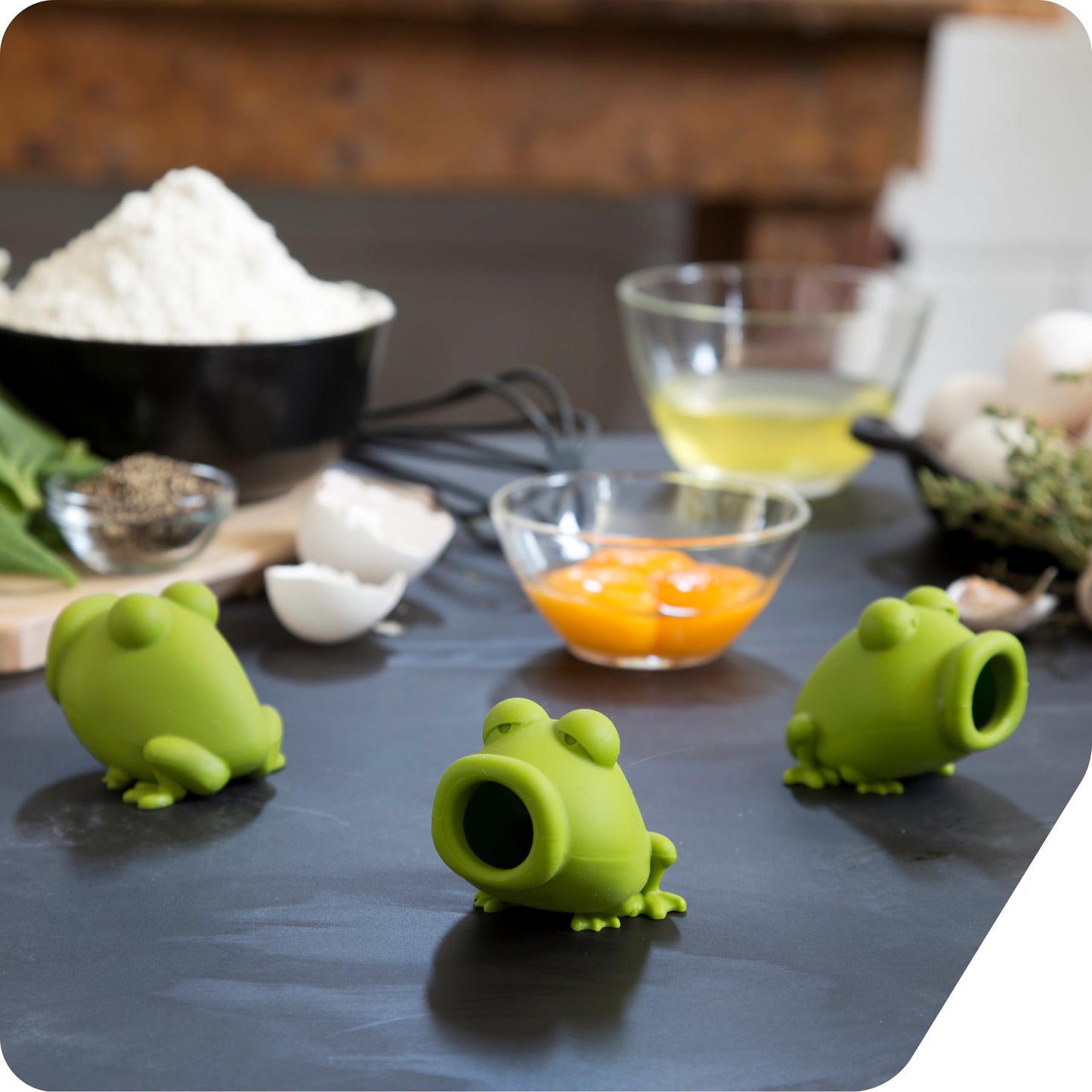 Separador YolkFrog – La rana que separa la yema con gracia