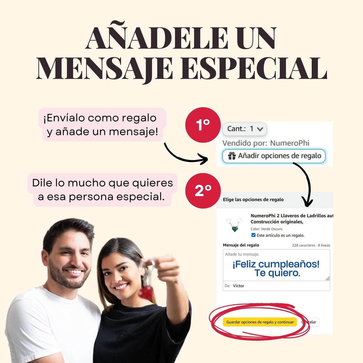 Llavero pieza de corazón – Dos mitades que encajan