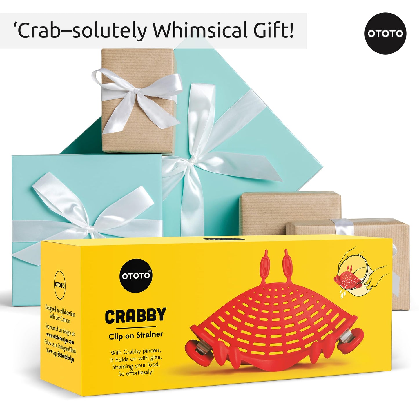 Colador Crabby – El cangrejo que atrapa la pasta al vuelo