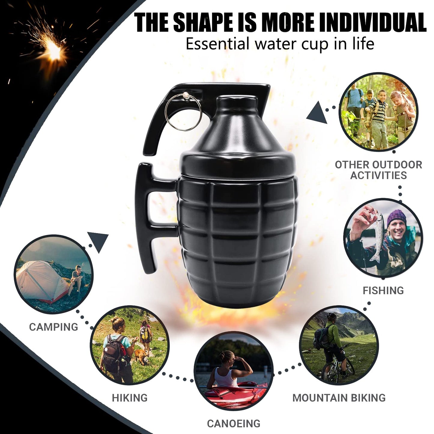 Taza granada 3D – Explosión de cafeína asegurada