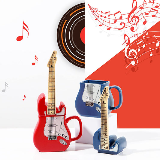 Taza guitarra creativa – Café con acordes de estilo