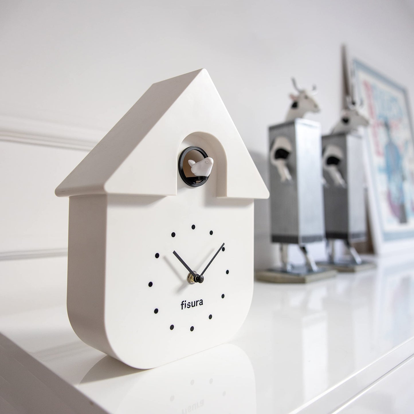 Reloj de cuco Fisura – Black and white