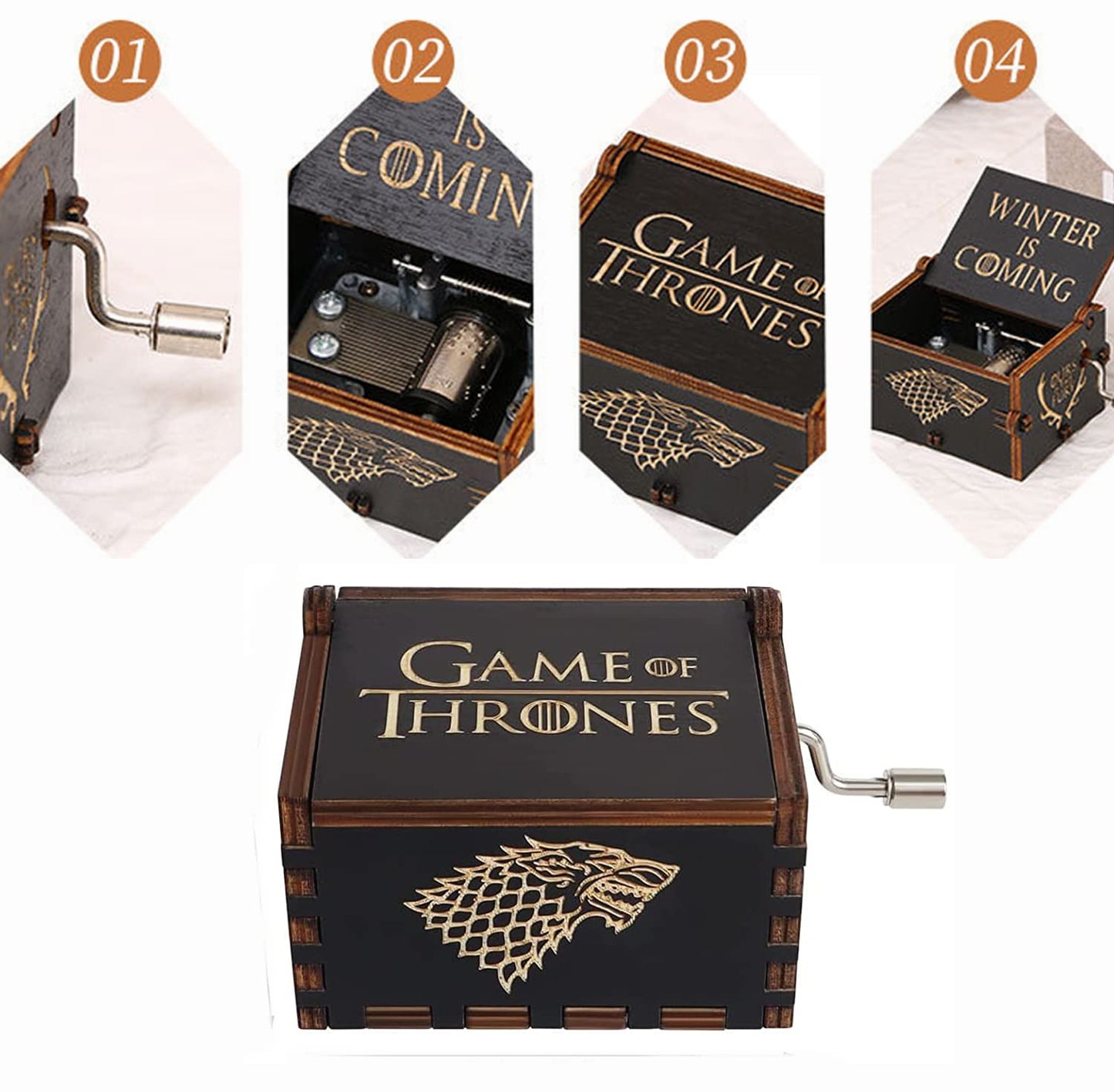 Caja de música Juego de Tronos – Mano del rey y melodía épica