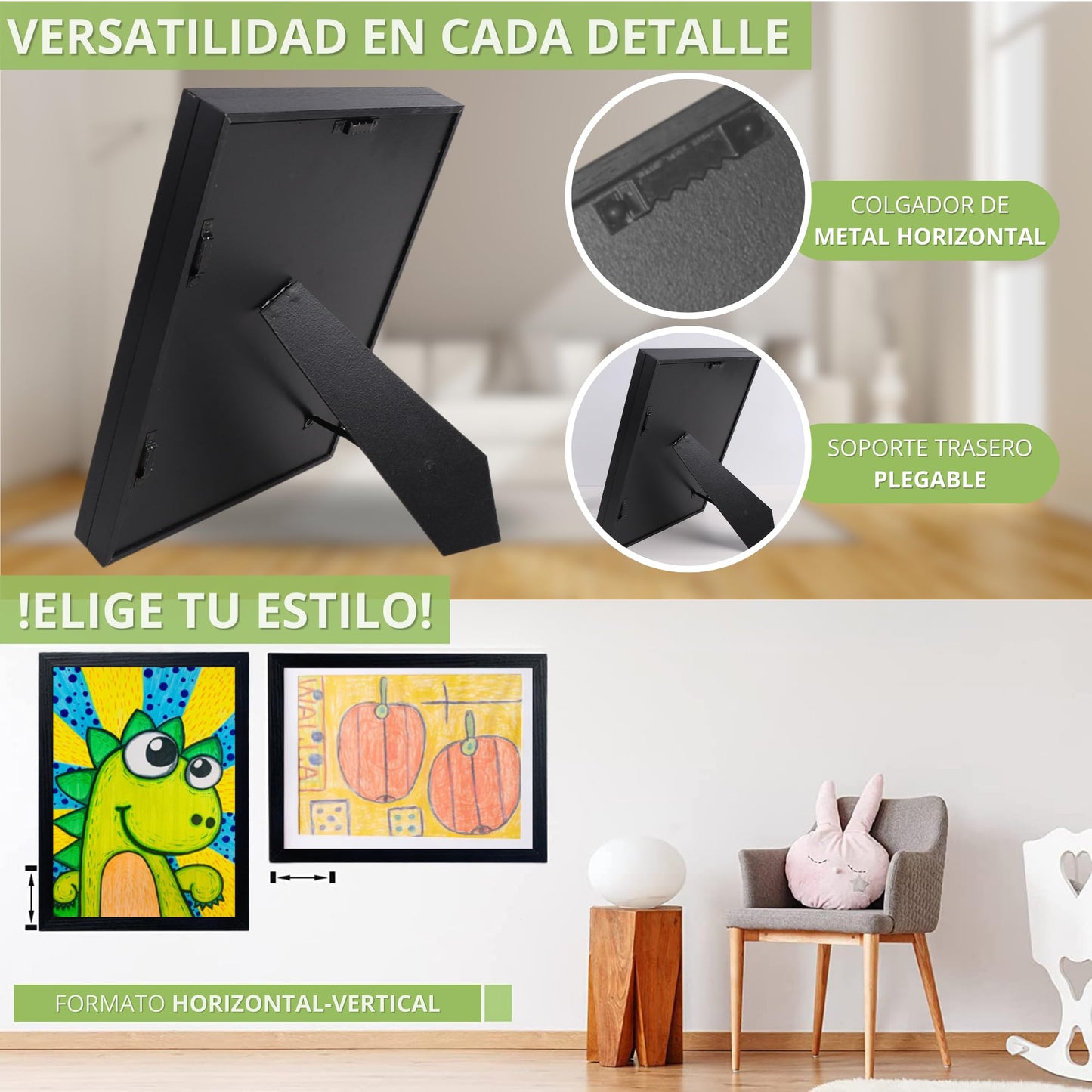 Marco para dibujos – Expón el arte de tus peques con facilidad