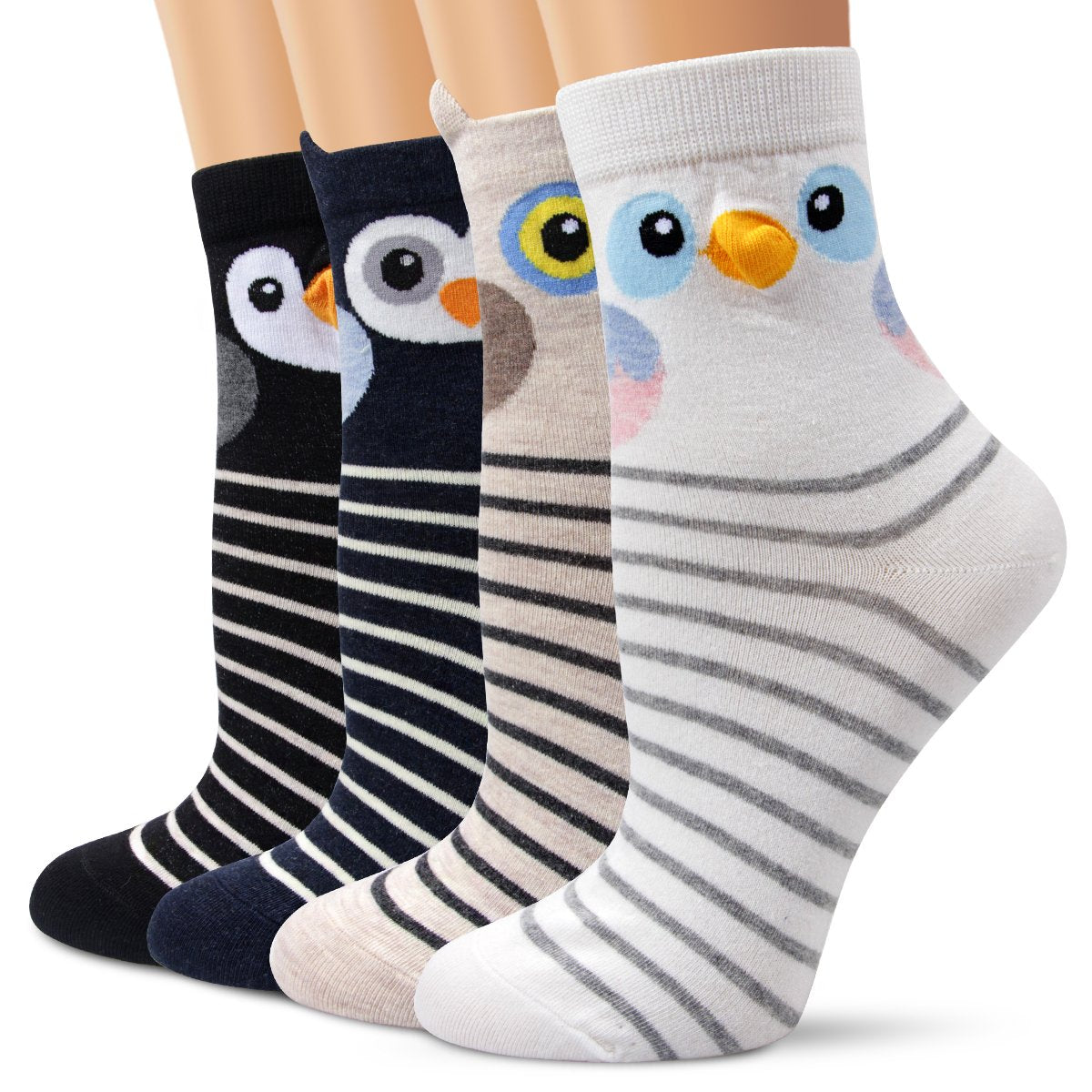 Calcetines Owl Squad – Rayas, ojos y un vuelo de diversión