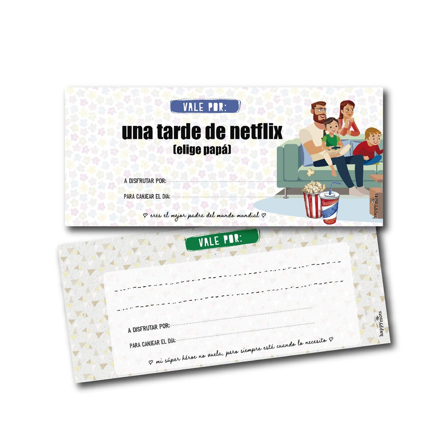 Vales para papá – 15 formas de decir te quiero