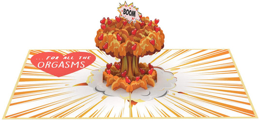 Tarjeta pop-up “Thanks… for all the orgasms” – Sorpresa picante