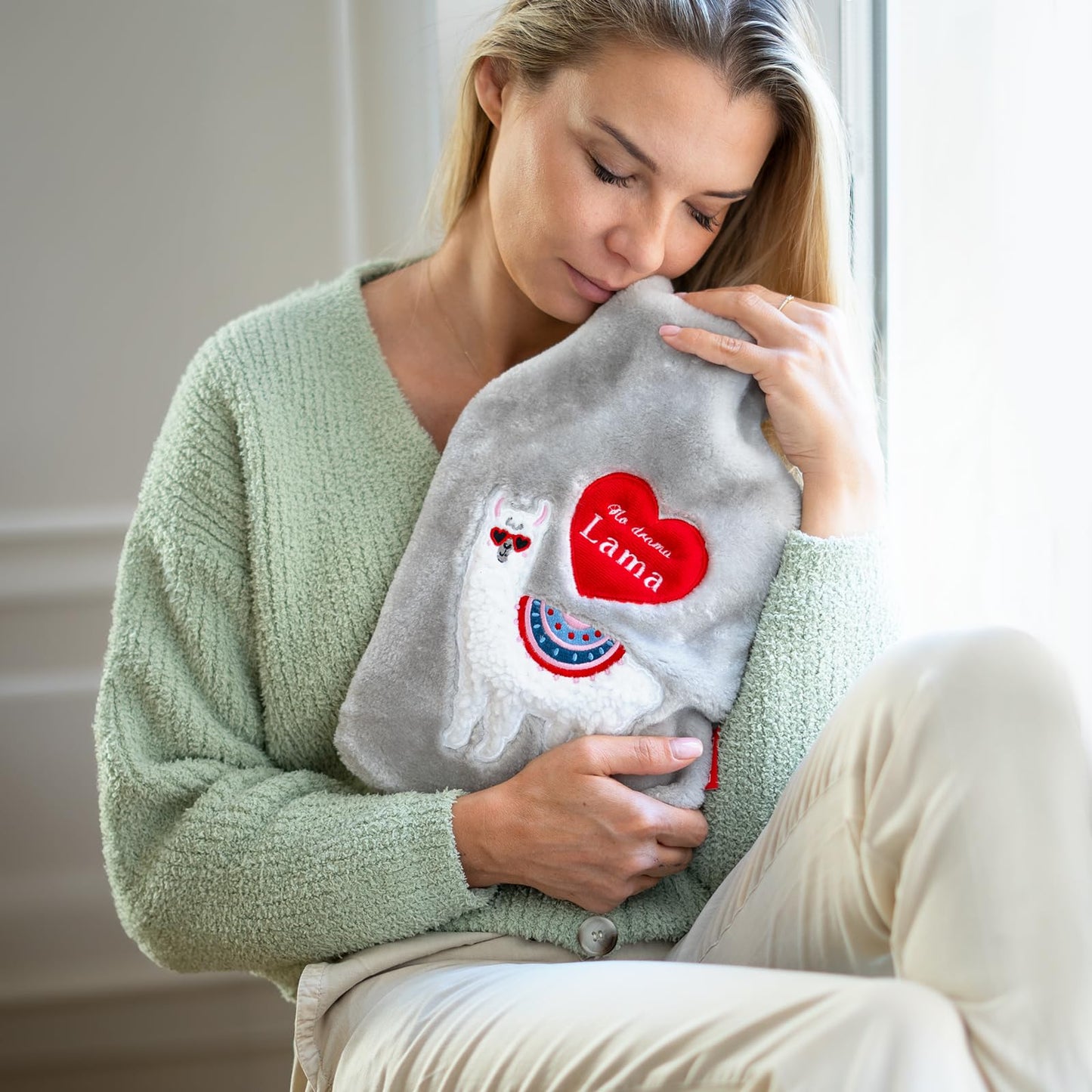 Bolsa de agua caliente llama – Calor suave en forma de abrazo