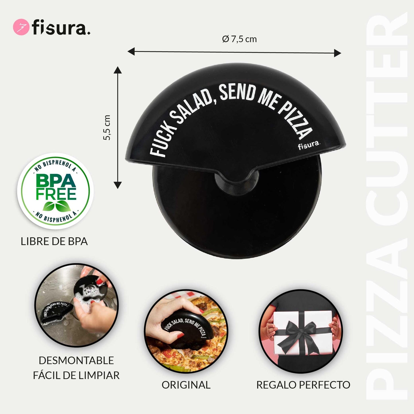 Cortapizza rebelde – F*ck salad, come pizza sin culpa