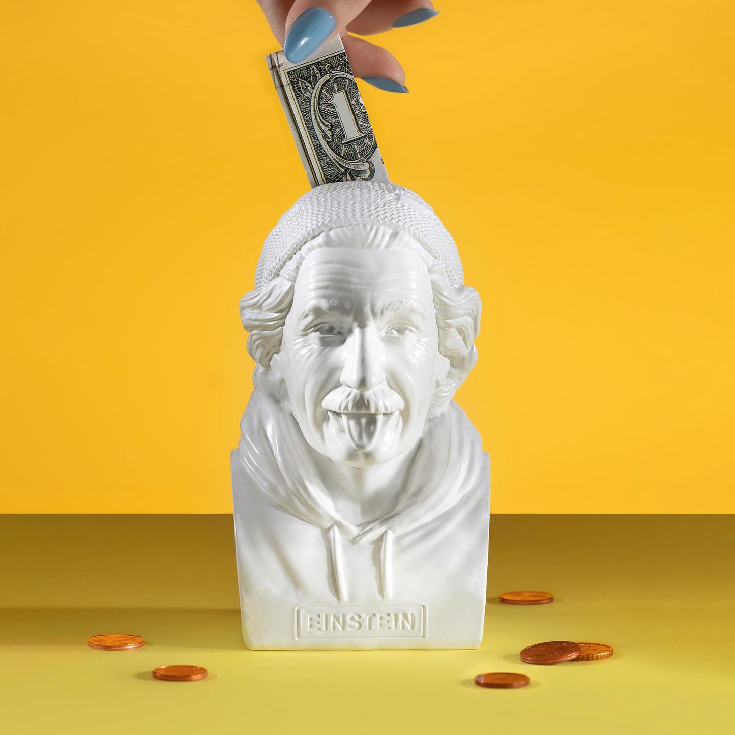 Hucha Einstein hipster – Ideas brillantes… y monedas