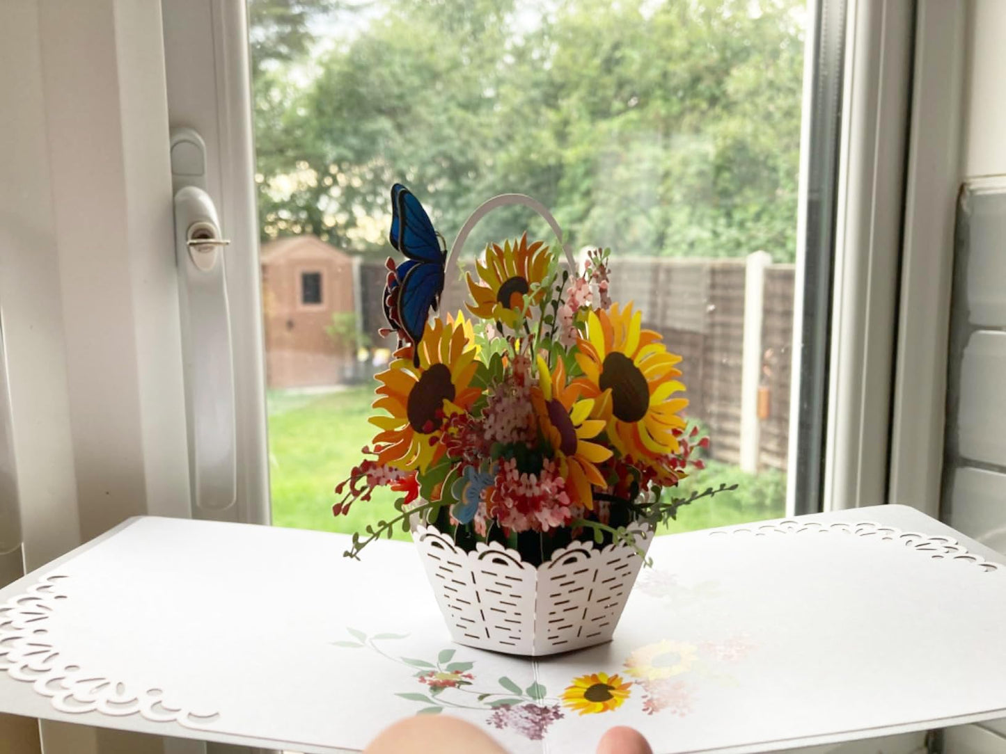 Tarjeta girasoles 3D – Que te regalen sol en papel