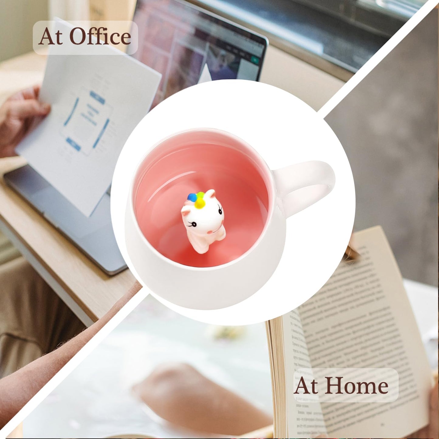 Taza cerámica con unicornio 3D – Magia en cada sorbo