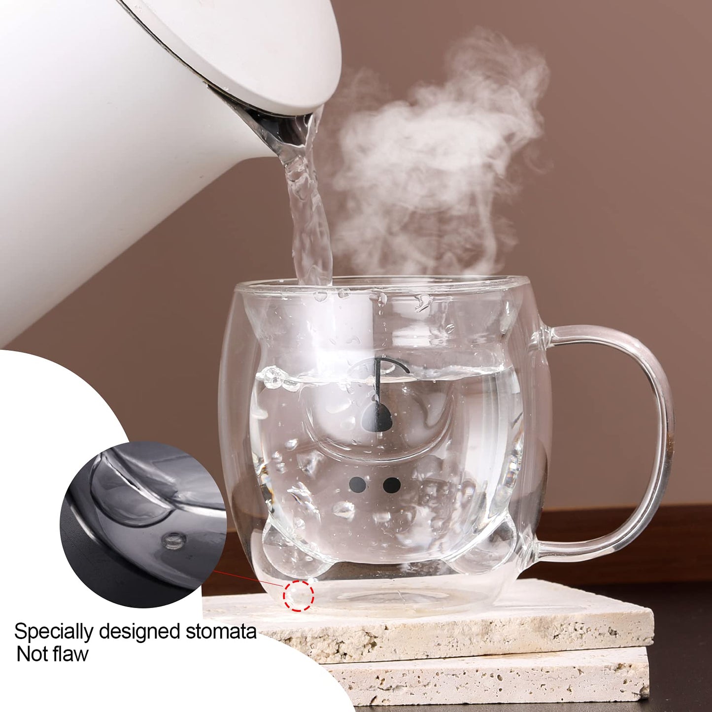 Taza oso polar de cristal – Sorbos que derriten el hielo