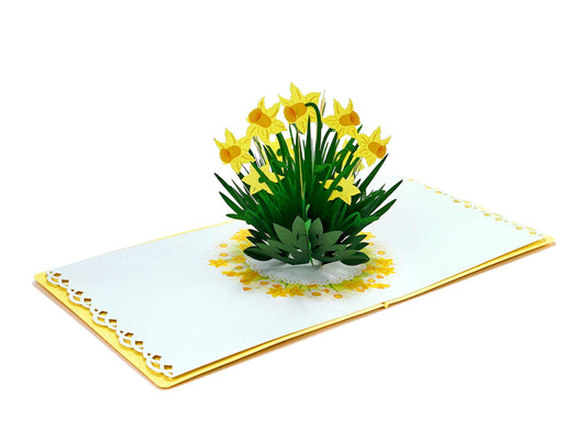 Tarjeta narciso 3D – Delicadeza en tres dimensiones