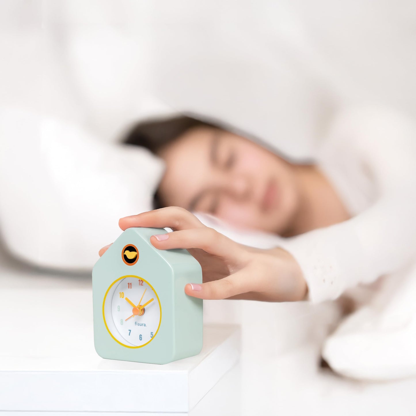 Mini despertador casita – Verde que te quiero fuera de la cama