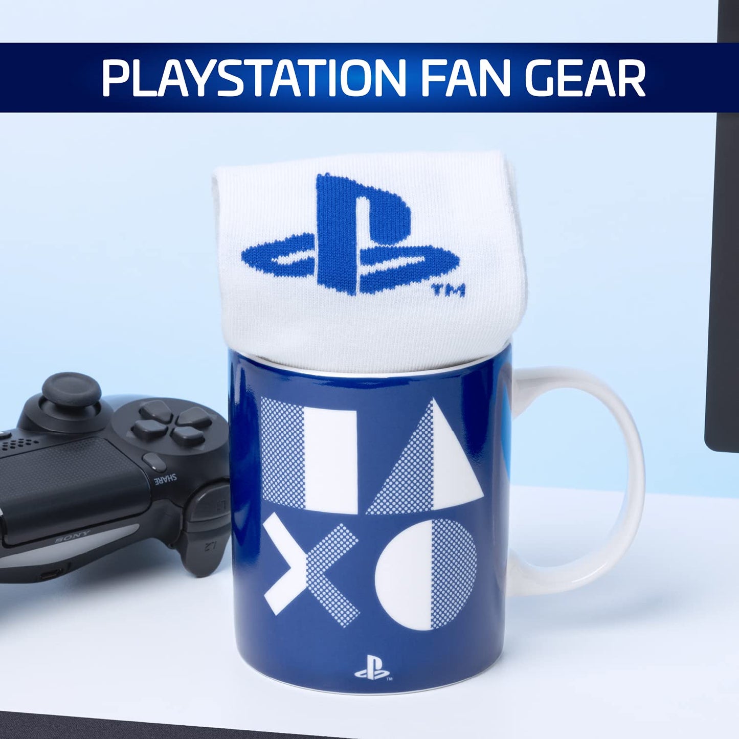 Pack PlayStation – Taza + calcetines para jugadores con clase