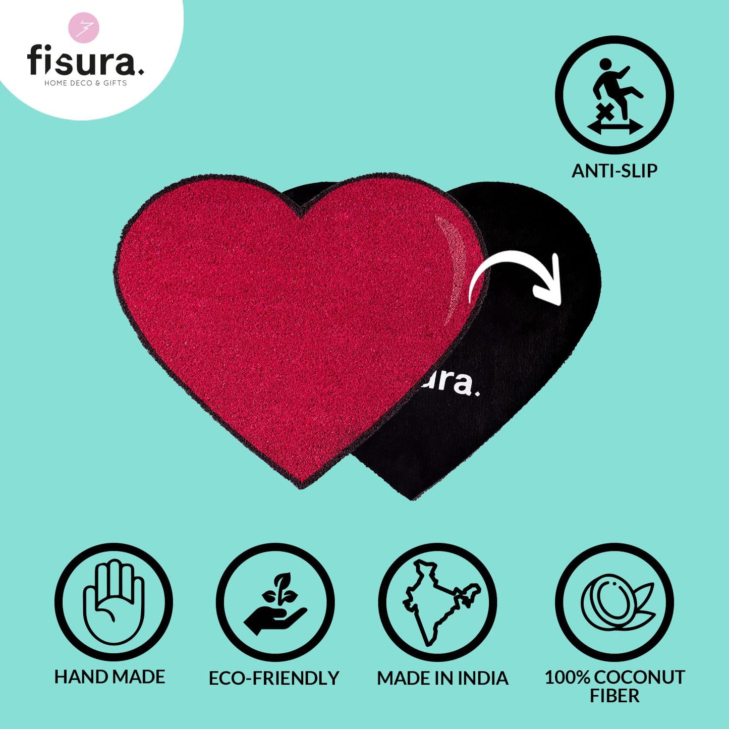 Felpudo corazón – Pisa suave, entra con amor