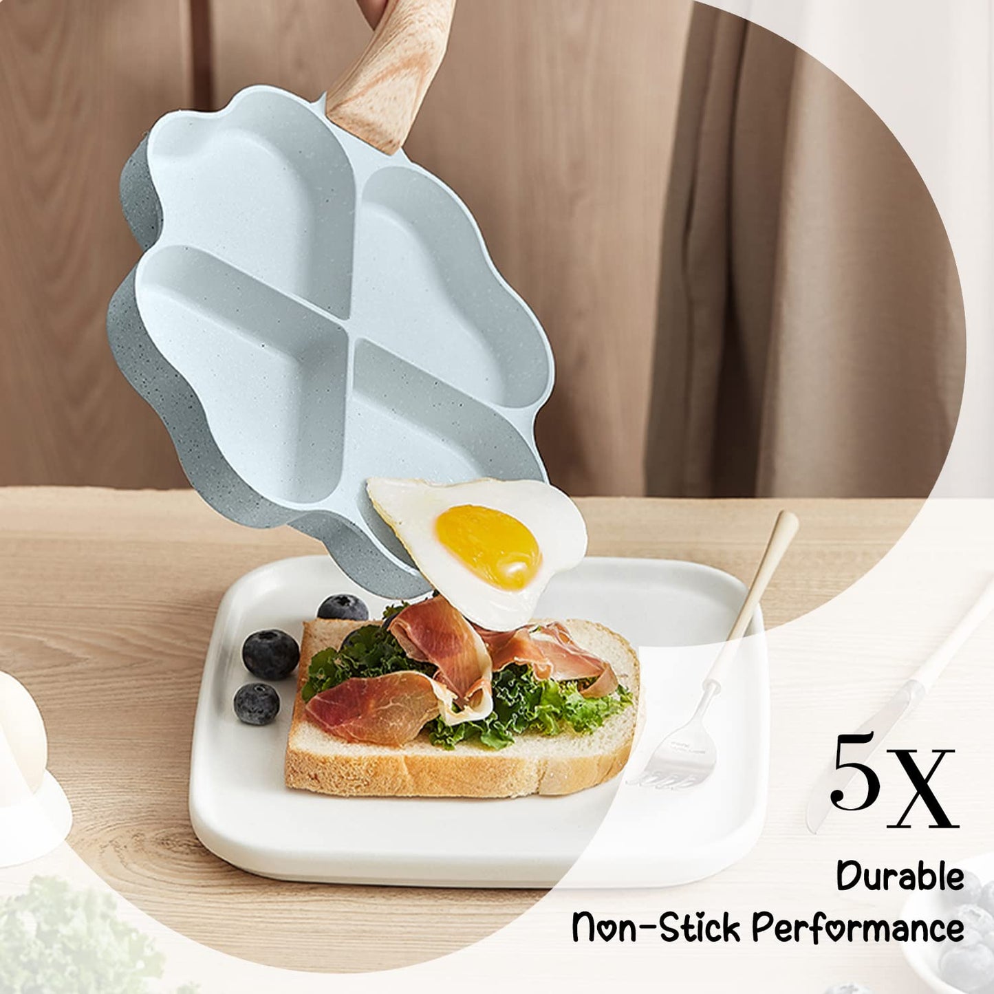 Love & Eggs – Sartén de corazones para 4 delicias