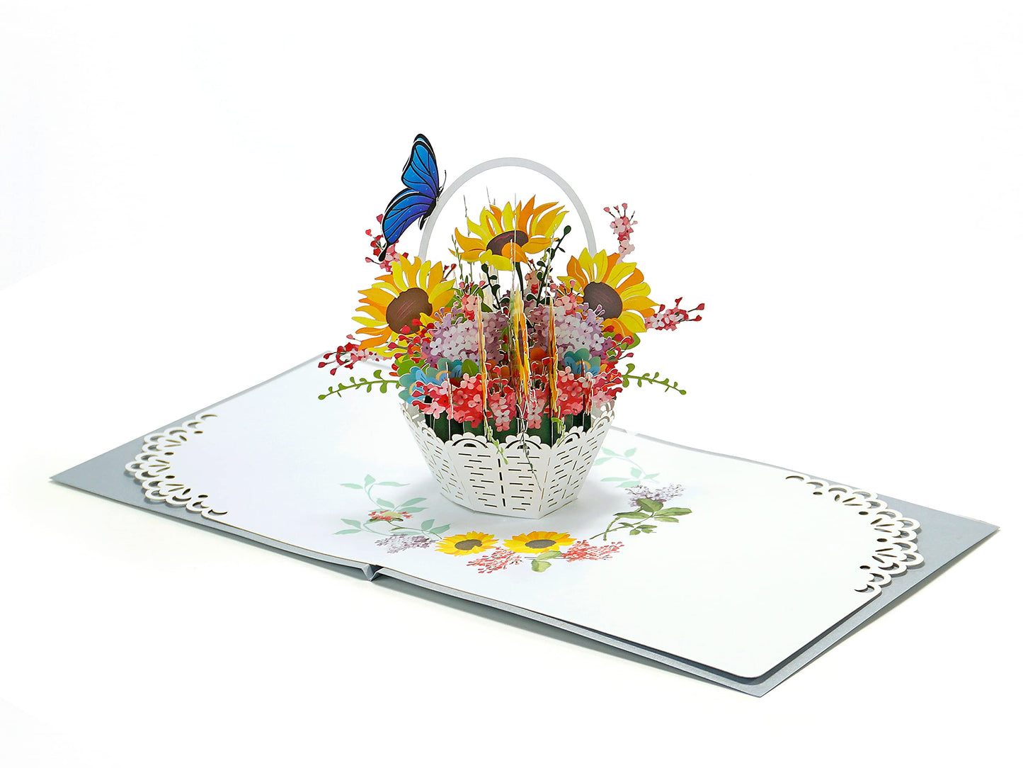 Tarjeta girasoles 3D – Que te regalen sol en papel