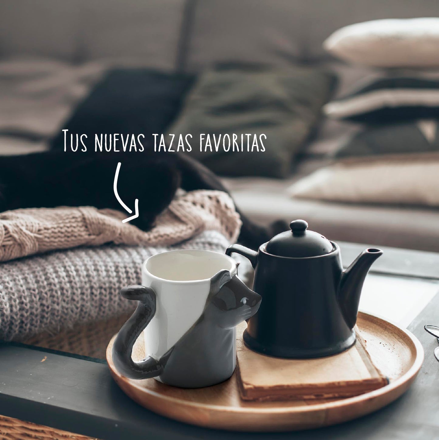 Pack 2 tazas gato – Café con compañía felina