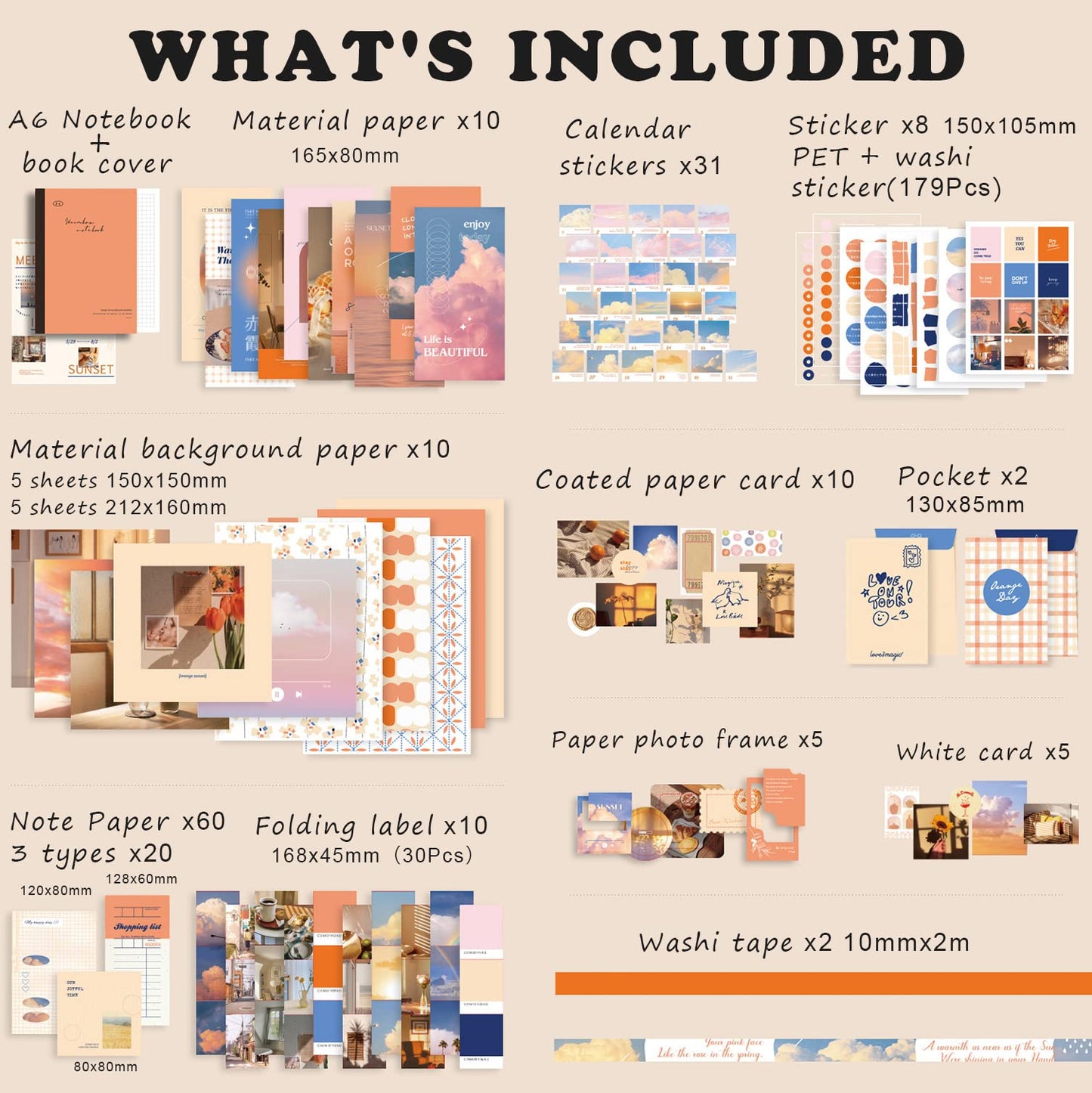 Set scrapbook – 348 piezas para crear sin parar