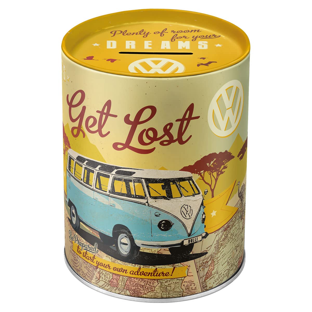 Hucha furgoneta vintage “Get Lost” – Ahorra para perderte
