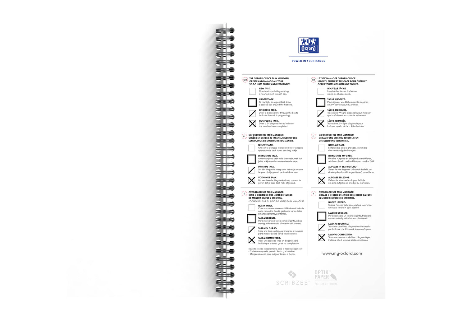 To-do list Oxford – Tareas claras, mente en paz
