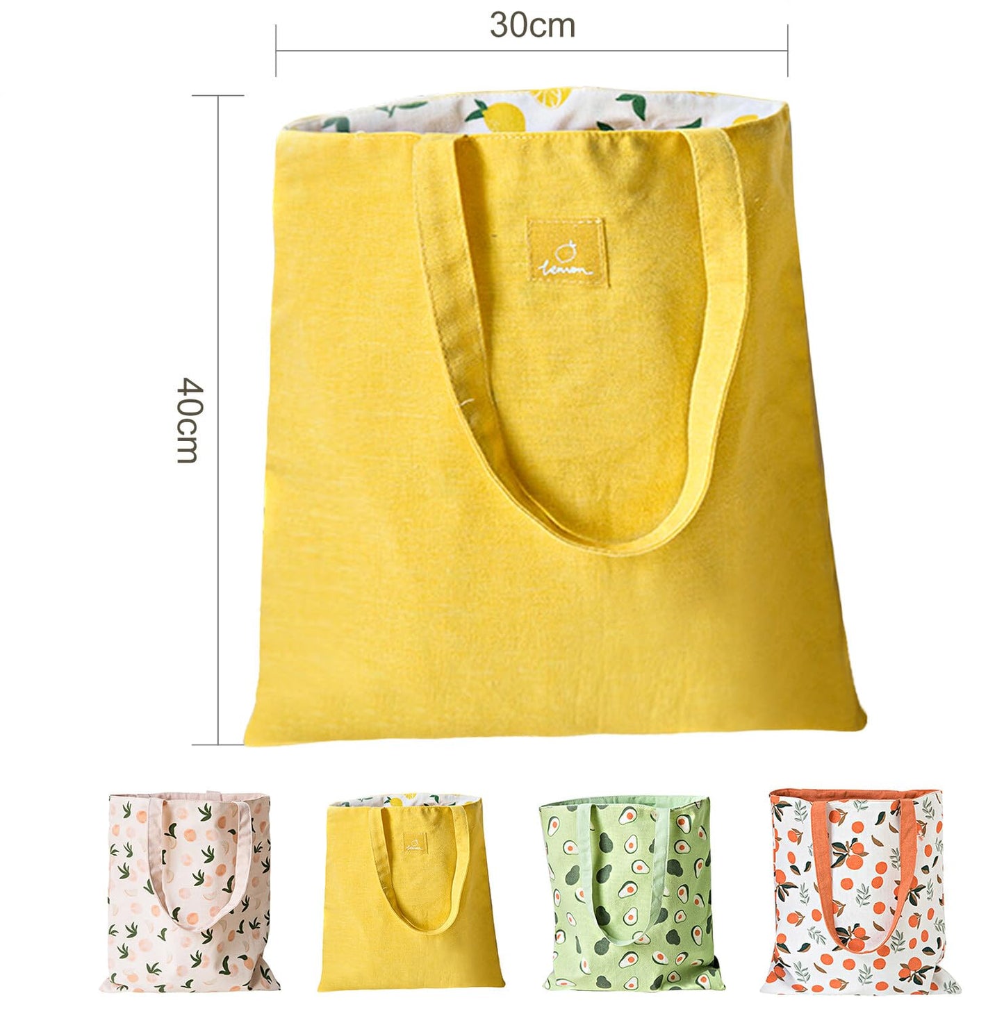 Tote bag reversible limón – Dos caras, mil planes