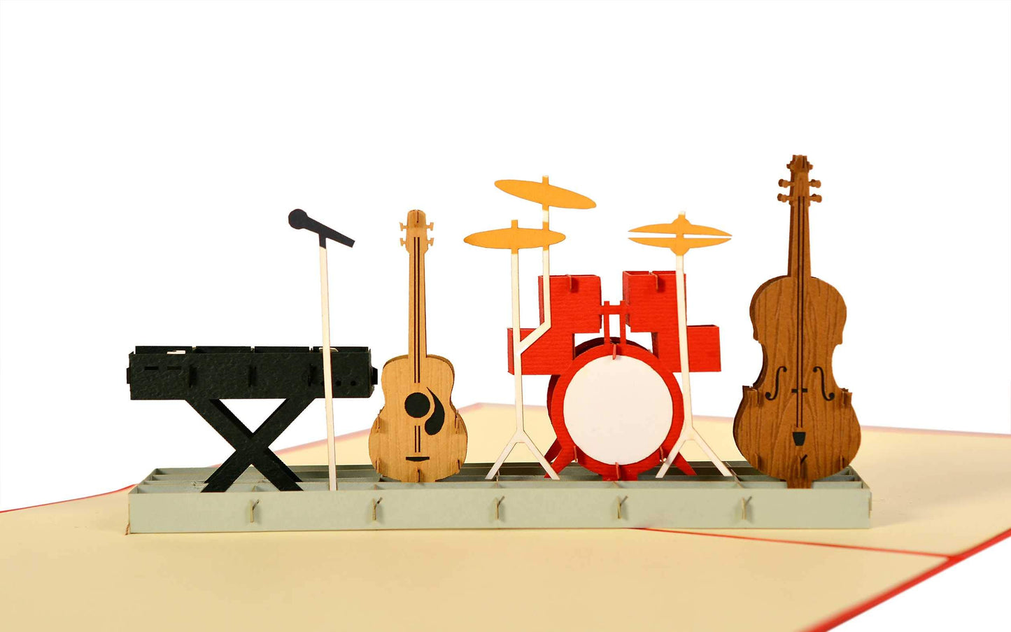Tarjeta Instrumentos pop-up – Música y color en 3D