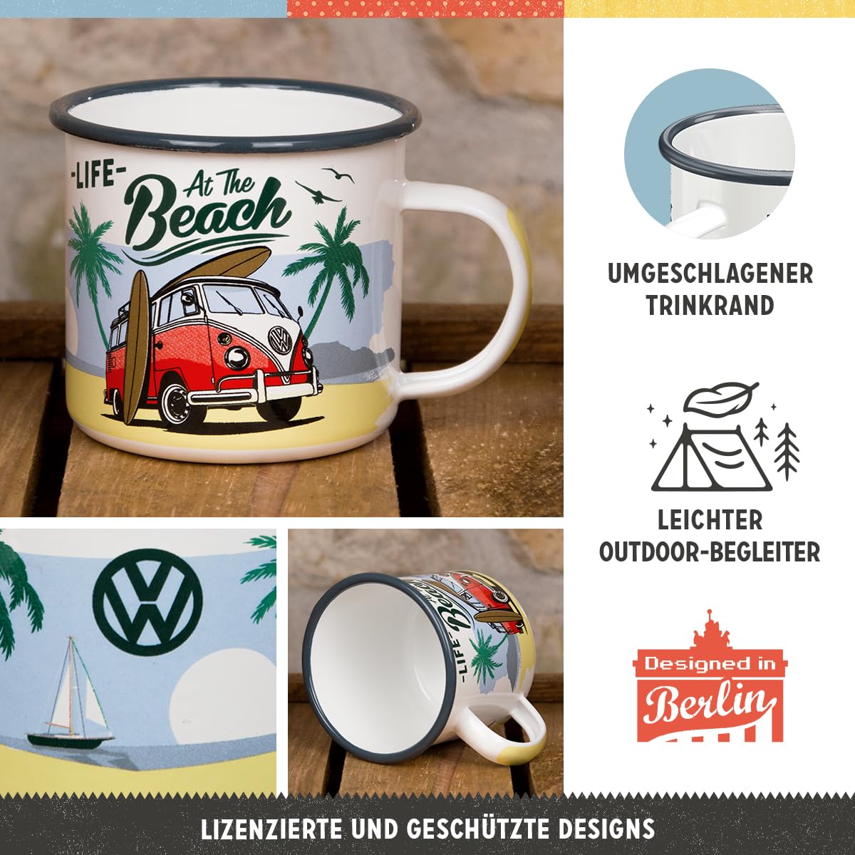 Taza retro furgoneta vintage – Café con espíritu libre