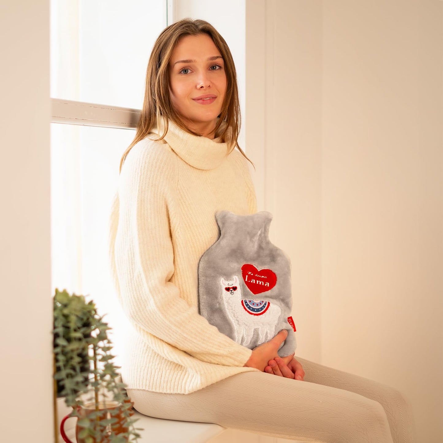 Bolsa de agua caliente llama – Calor suave en forma de abrazo