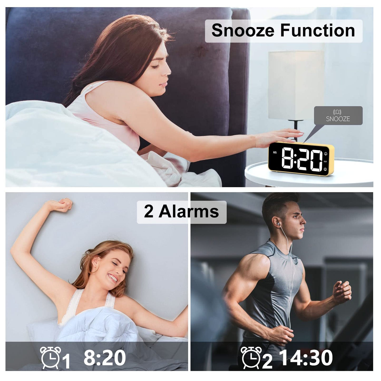 Despertador LED – Minimalismo con luz, hora y temperatura
