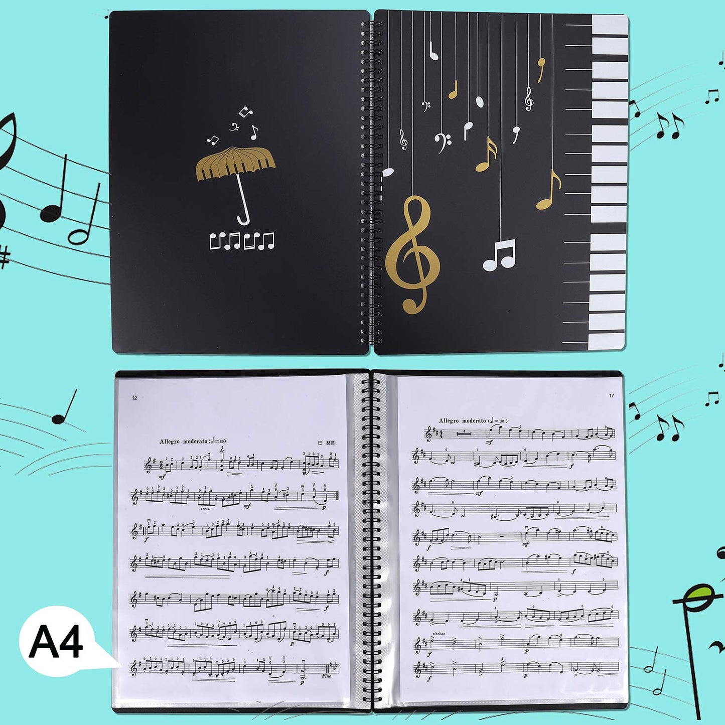 Música bien guardada – Carpeta para partituras resistente al agua