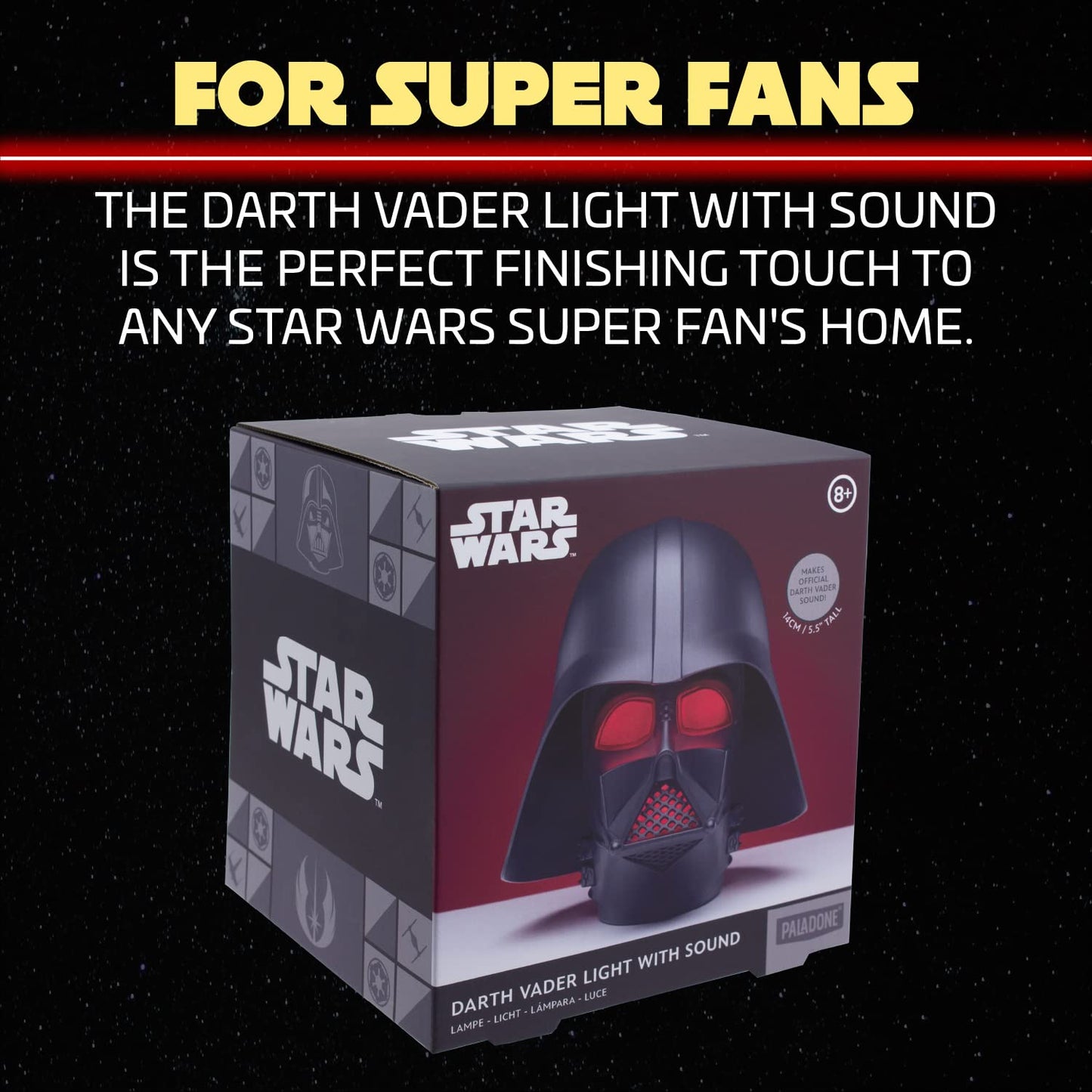Lámpara Darth Vader con sonido – El lado oscuro ilumina tu escritorio