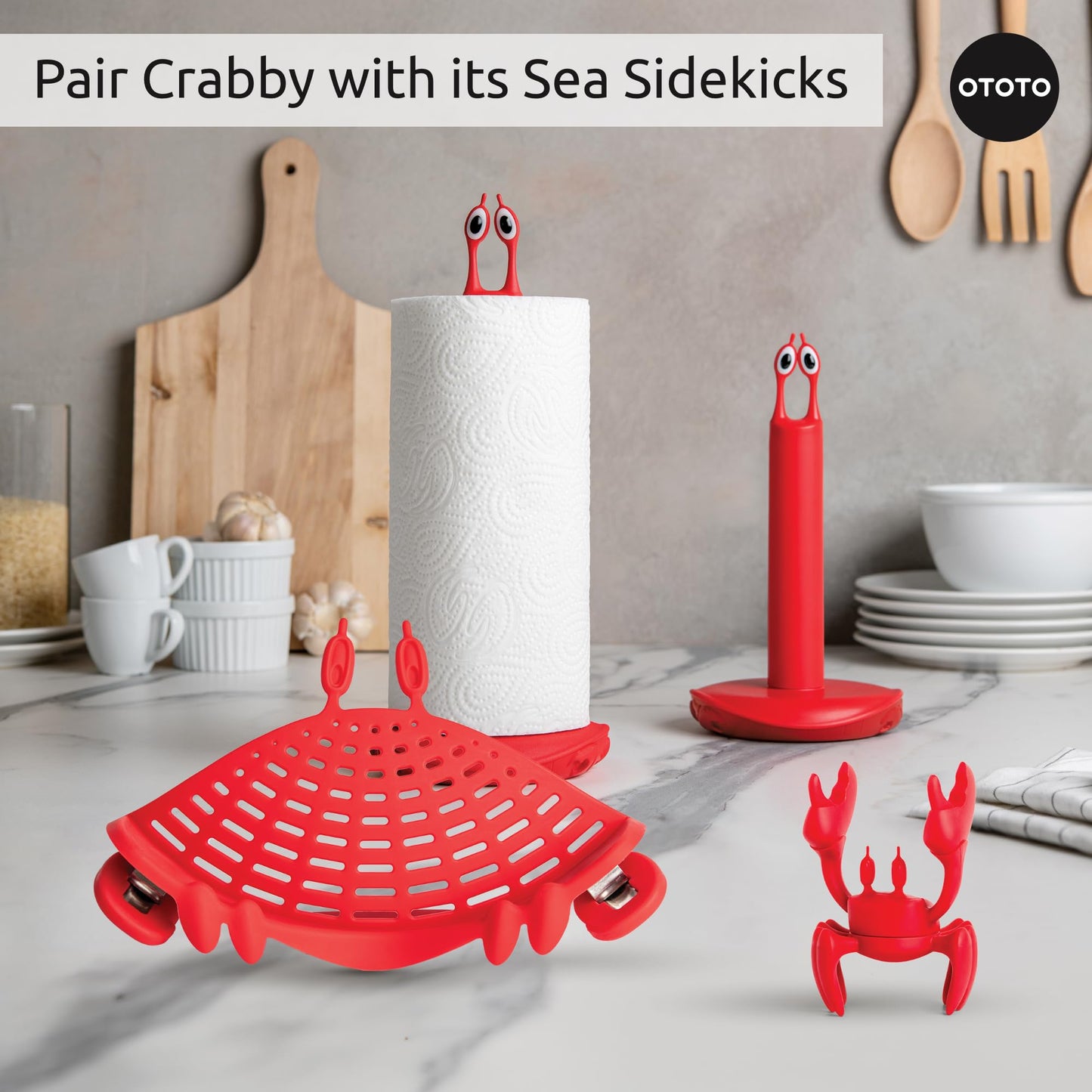 Colador Crabby – El cangrejo que atrapa la pasta al vuelo
