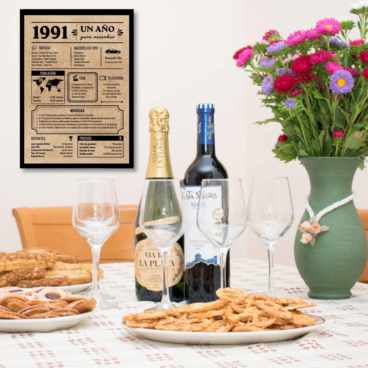 Póster Año Retro – Tu año favorito contado en curiosidades