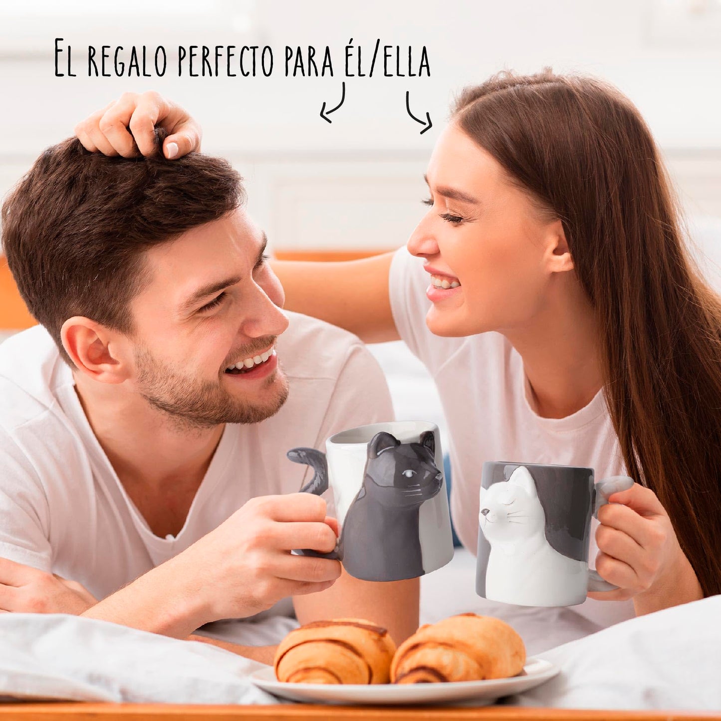 Pack 2 tazas gato – Café con compañía felina