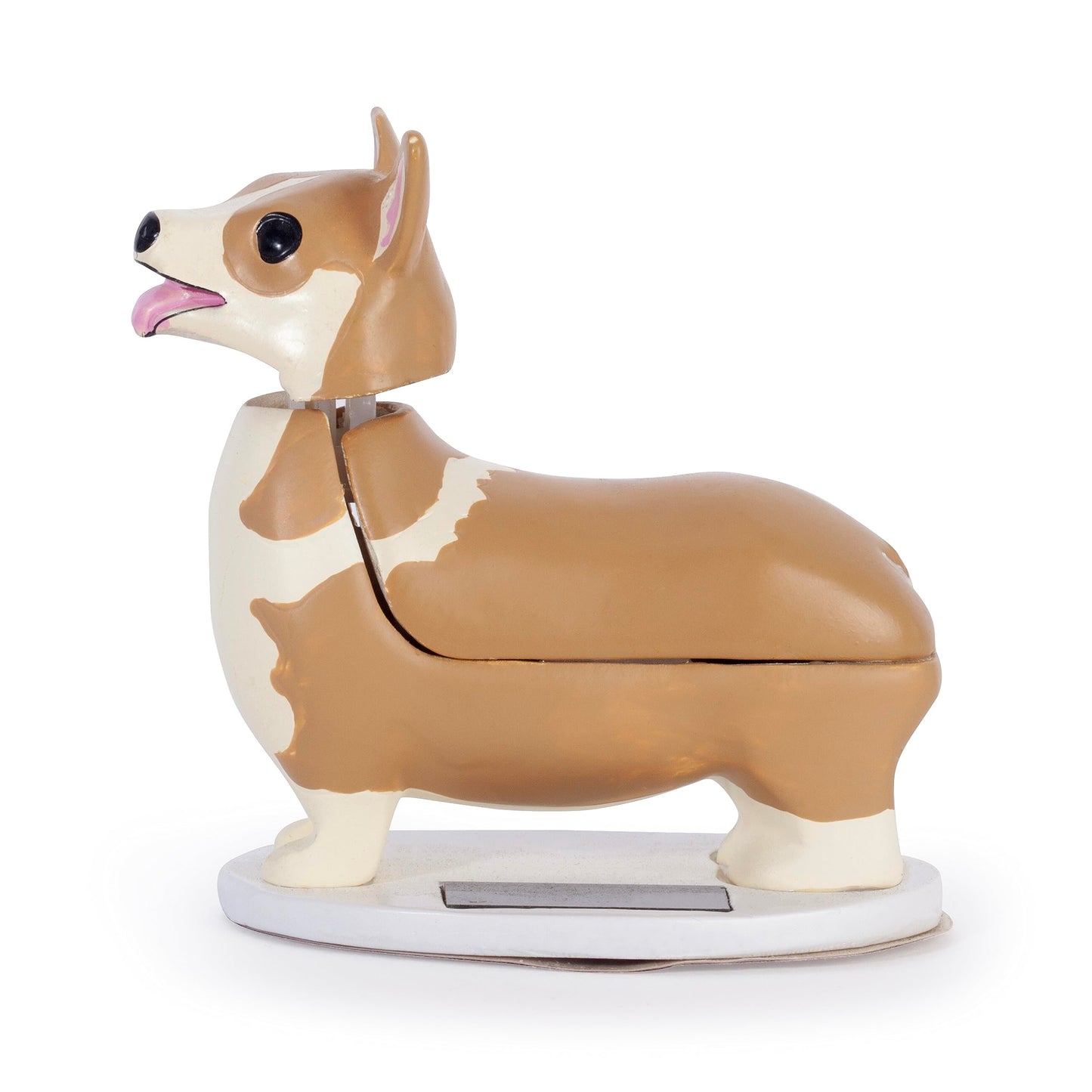 Perro corgi solar – Mueve la cabeza con energía adorable
