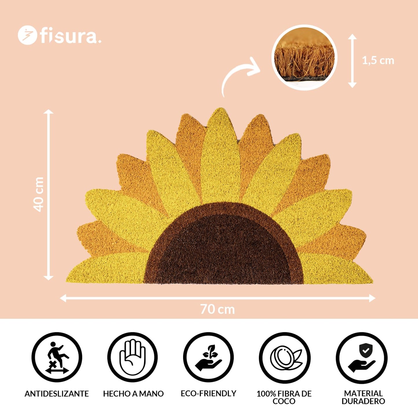 Felpudo girasol – Da la bienvenida con alegría