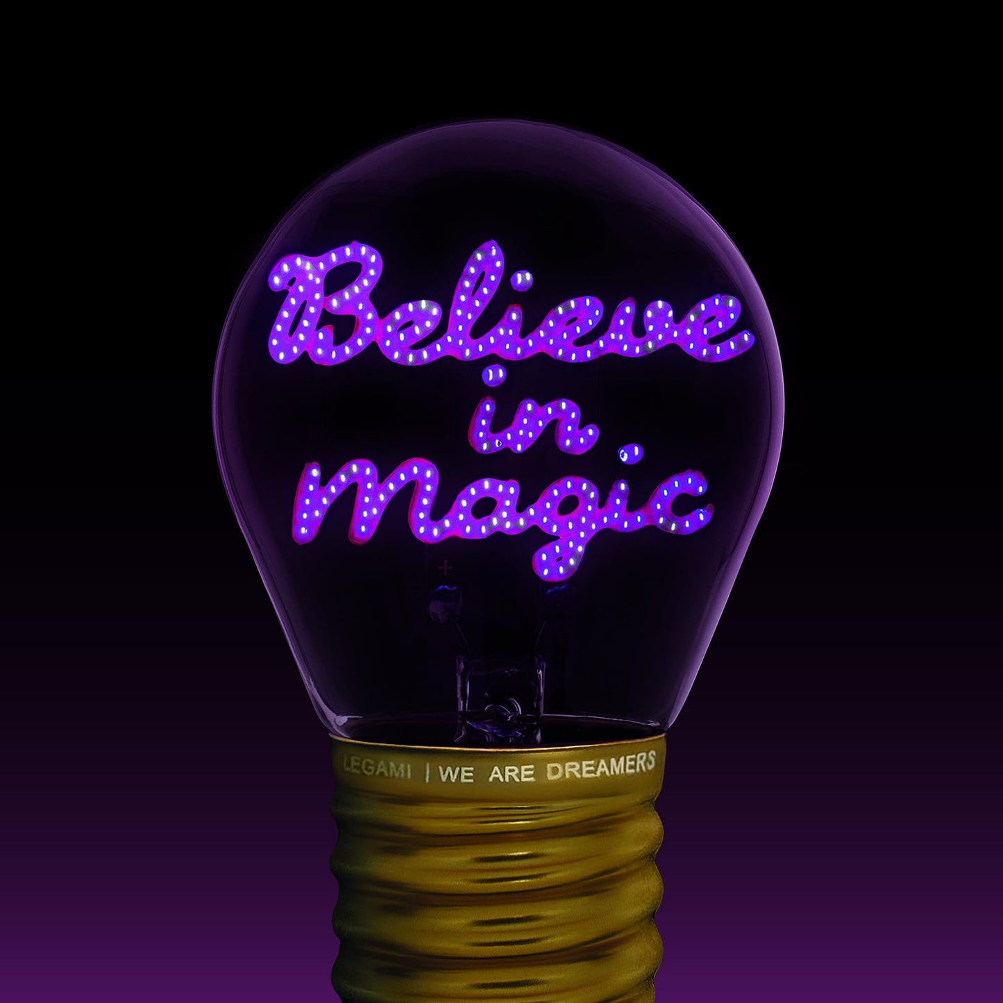 Lámpara bombilla “Believe in Magic” – Un toque de luz y fantasía para tu escritorio