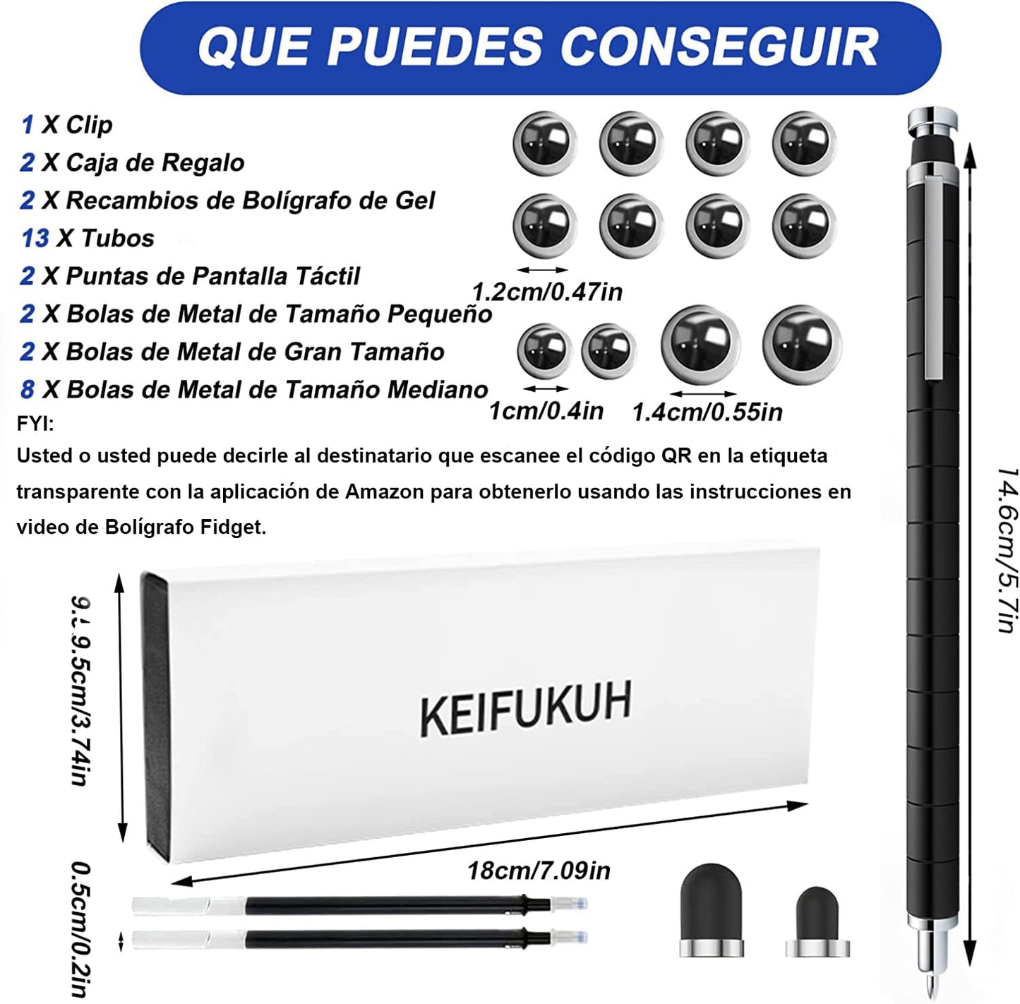 Bolígrafo magnético fidget – Haz figuras mientras piensas mejor