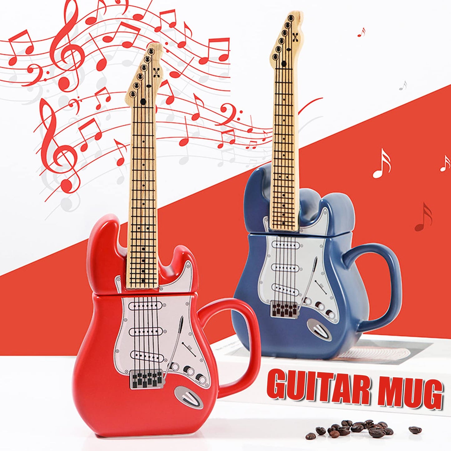 Taza guitarra creativa – Café con acordes de estilo